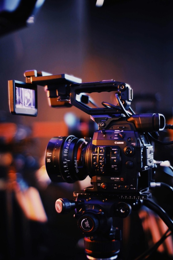 Filmcamera tijdens een opname