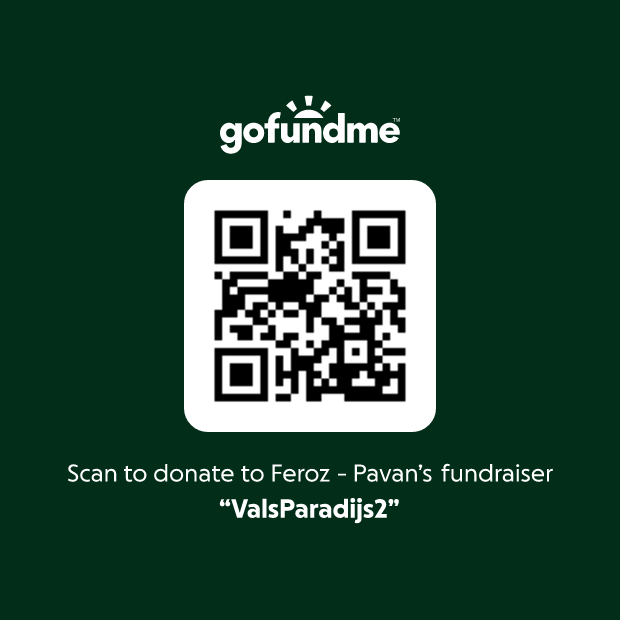 QR-code om te doneren aan de GoFundMe-actie ValsParadijs2